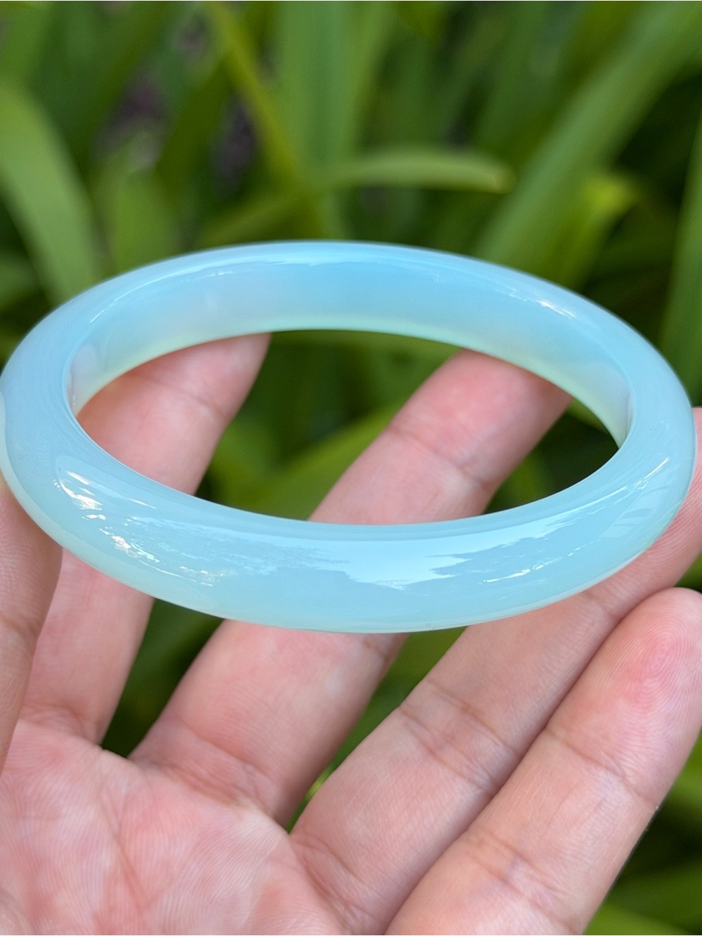 60.5mm Inner Diameter Blue Chalcedony Bangle‎ 1745